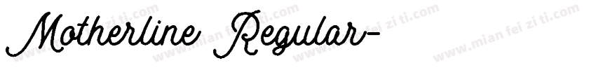 Motherline Regular字体转换